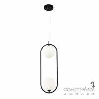 Подвесной светильник с круглыми плафонами Friendlylight Hoop C Black FL3027 черный/белое стекло