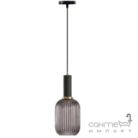 Подвесной светильник с стеклянным абажуром Friendlylight Irix A FL3062 бронза/дымчатое стекло