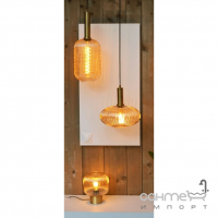 Подвесной светильник с стеклянным абажуром Friendlylight Irix C FL3065 бронза/янтарное стекло