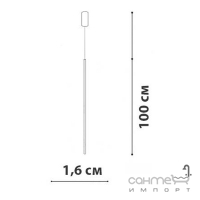 Підвісний світильник трубка Friendlylight Lines PD100 3000K FL3120 золотий