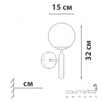 Бра з білим матовим скляним плафоном Friendlylight Raffin B WL FL4016 чорне