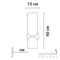 Бра-пісочний годинник з двома скляними плафонами Friendlylight Loft WL FL4025 бронза/біле скло