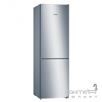 Отдельностоящий двухкамерный холодильник с нижней морозильной камерой Bosch KGN36VL326 нерж. сталь
