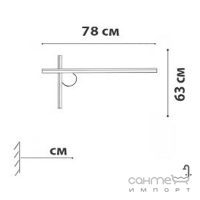 Декоративний настінний світильник Friendlylight Cross WL 3000K FL4037 чорний