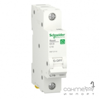 Автоматический выключатель Schneider Electric RESI9 16A 1P кривая C 6кА R9F12116