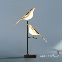 Настільна лампа з плафоном у формі пташек Friendlylight Bird TL-2 20W 3000K FL8025 чорна/золота