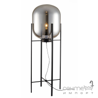 Торшер із великим скляним плафоном Friendlylight Glass Oval FL M FL9002 чорний/димчасте скло