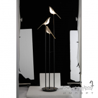 Торшер с плафонами в форме птичек Friendlylight Bird FL 30W 3000K FL9011 черный/золото