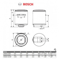 Бойлер 50л Bosch Tronic TR4000T 50 EBP мокрий тен, 1,5 кВт
