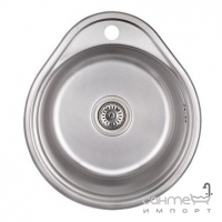 Кругла кухонна мийка Wezer 4843 Satin 0,6 mm нержавіюча сталь
