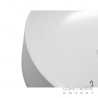 Круглая раковина на столешницу с атибактериальным покрытием Granado Cati White 436 Gelcoat ISO NPG белая глянцевая