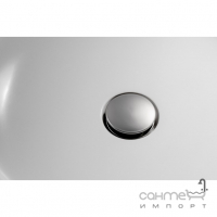 Круглая раковина на столешницу с атибактериальным покрытием Granado Cati White 436 Gelcoat ISO NPG белая глянцевая
