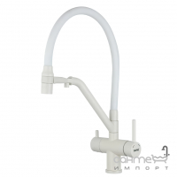 Смеситель для кухни с гибким изливом и изливом для фильтрованной воды Gappo G4398-88 белый