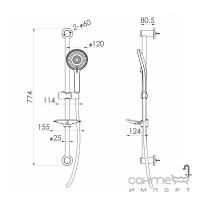 Душевой гарнитур Imprese f03800110NB черный