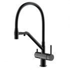 Змішувач для кухні з гнучким виливом та виливом для фільтрованої води Gappo G4398-86 матовий чорний