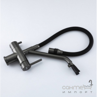 Змішувач для кухні з гнучким виливом та зливом для фільтрованої води Gappo G4398-89 збройова сталь