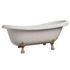 Отдельностоящая овальная ванна на львиных ножках Amidicon Sumfoniya 167 белая глянцевая, цвета ножек в ассортименте
