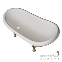 Отдельностоящая овальная ванна на львиных ножках Amidicon Sumfoniya 167 белая глянцевая, цвета ножек в ассортименте