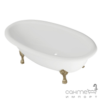 Отдельностоящая овальная ванна на львиных ножках Amidicon Olympia 180 белая глянцевая, цвета ножек в ассортименте