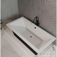 Прямоугольная отдельностоящая ванна Amidicon Tytul 185 черная глянцевая