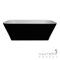 Прямоугольная отдельностоящая ванна Amidicon Atlant 160 черная глянцевая