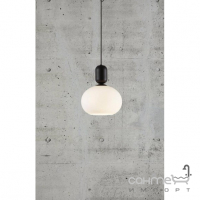 Подвесной светильник с стеклянным абажуром Nordlux Notti 2011003003 метал mocha/белое стекло