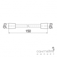 Душевой шланг 150 см Nobili Rubinetterie Polar White AD135/57WM матовый белый