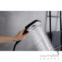 Змішувач-термостат для ванни з душовою стійкою Dusel Pour Black Smart матовий чорний