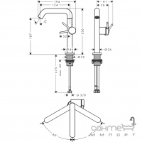 Смеситель для раковины высокий, с донным клапаном Hansgrohe Tecturis S 210 CoolStart EcoSmart 73360000 хром