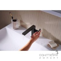 Смеситель для раковины Hansgrohe Tecturis E 110 CoolStart EcoSmart 73021670 матовый черный