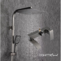 Душевая стойка со смесителем для ванны Gappo G2407-9 оружейная сталь