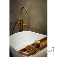 Смеситель для ванны напольный KFA Armatura Moza Gold 5035-510-31 золото