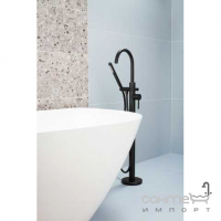 Смеситель для ванны напольный KFA Armatura Moza Black 5035-510-81 матовый черный