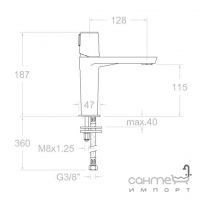 Смеситель для раковины Ramon Soler Tzar M 340401NM матовый черный