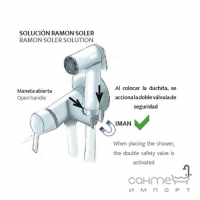 Гигиенический душ с смесителем Ramon Soler WC Magnet 336801WC хром