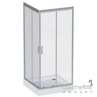 Квадратна душова кабіна без піддону AM.PM Gem W90UG-403-090MT профіль сатін/прозоре скло