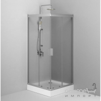 Квадратна душова кабіна без піддону AM.PM Gem W90UG-403-090MT профіль сатін/прозоре скло