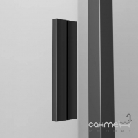 Квадратна душова кабіна без піддону AM.PM Gem W90UG-404-090BT профіль матовий чорний/прозоре скло