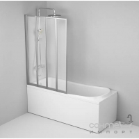 Шторка для ванни AM.PM Like WU80BS-100-140CT хром/прозоре скло