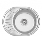 Кухонна овальна мийка Wezer 5745 Decor 0,6 mm нержавіюча сталь декор