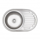 Кухонна овальна мийка Wezer 7750 Decor 0,6 mm нержавіюча сталь декор