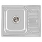 Прямоугольная кухонная мойка Wezer 6350 Decor 0,8 mm нержавеющая сталь декор
