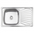 Прямокутна кухонна мийка Wezer 7848 Decor 0,6 mm нержавіюча сталь декор