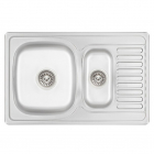 Прямокутна кухонна мийка Wezer 7850 Decor 0,6 mm нержавіюча сталь декор