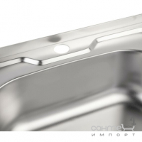 Квадратная кухонная мойка Wezer W5050 Satin 0,6 mm нержавеющая сталь сатин