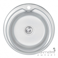 Кругла кухонна мийка Wezer 510 Satin 0,6 mm нержавіюча сталь сатін