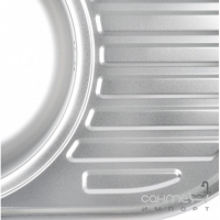 Овальная кухонная мойка Wezer 7750 Satin 0,6 mm нержавеющая сталь сатин
