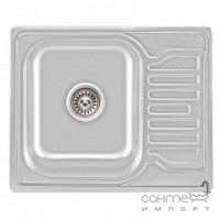 Прямокутна кухонна мийка Wezer 6350 Satin 0,8 mm нержавіюча сталь сатін