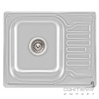 Прямокутна кухонна мийка Wezer 6350 Decor 0,8 mm нержавіюча сталь декор