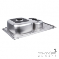 Прямоугольная кухонная мойка Wezer 7850 Satin 0,8 mm нержавеющая сталь сатин